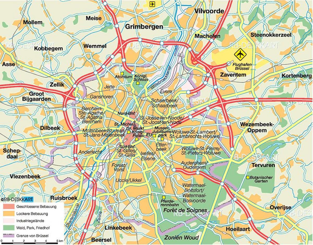 ブリュッセル道路地図