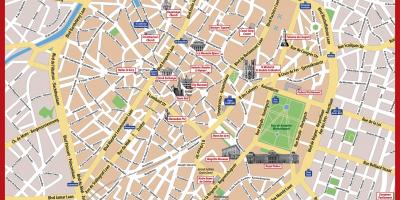 観光マップのブリュッセルシティセンタ