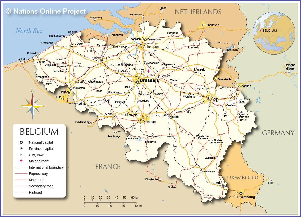 地図のブリュッセル国