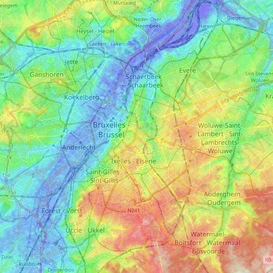 ブリュッセル地形図