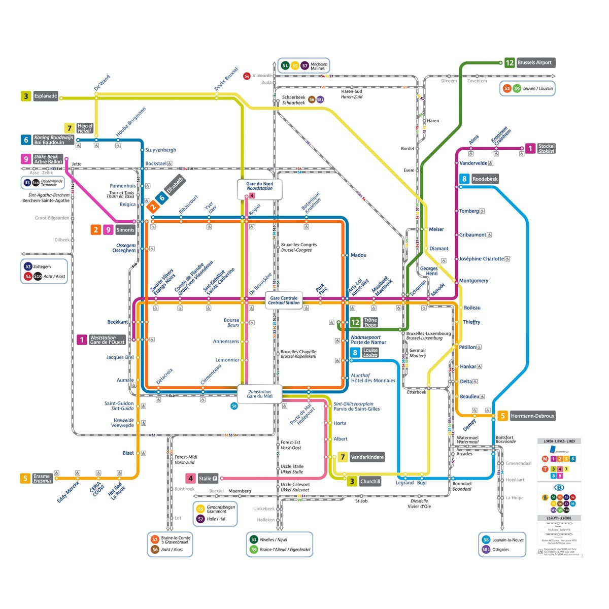 pdf地図のブリュッセル車