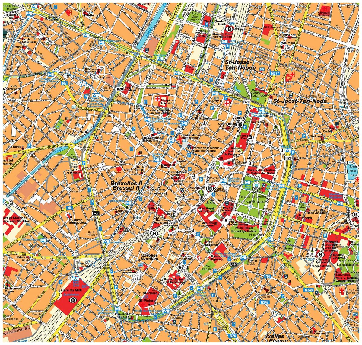 地図のブリュッセル地域