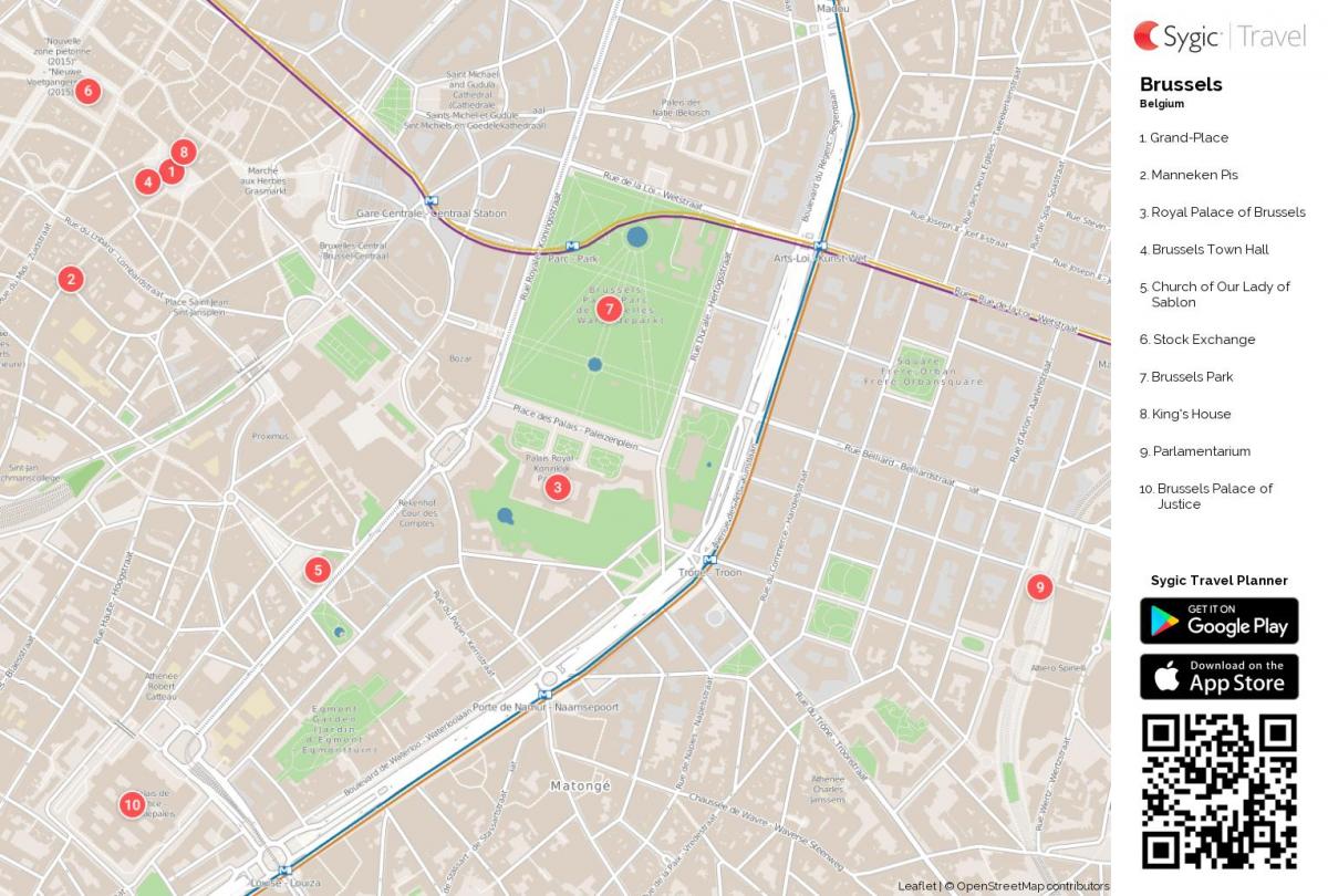 ブリュッセル公園の地図