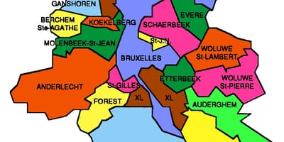 地図のブリュッセル地域