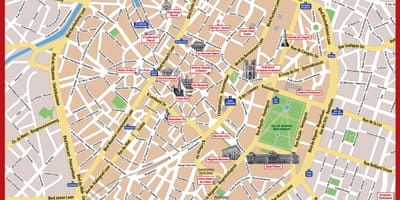 ブリュッセルを歩くツアーの地図