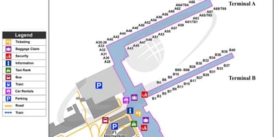 地図のブリュッセルエアポートゲート