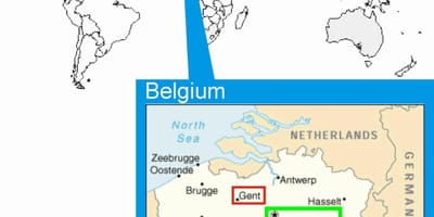 場所は、ブリュッセルでの地図