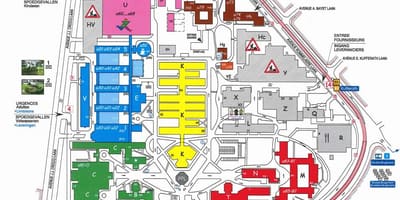ブリュッセル病院の地図
