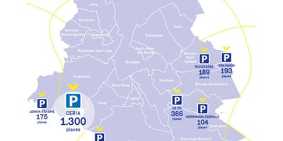 地図pfブリュッセル駐車場