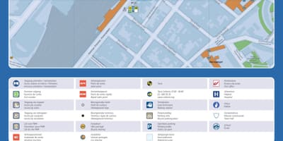 ブリュッセルmidi駅での地図