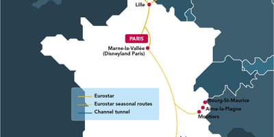 地図のブリュッセルユーロスター