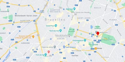 地図の場所ブリュッセルシューマン